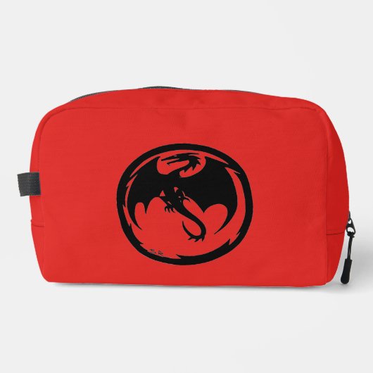 Trousse De Toilette Kit de dopp rouge Dragon noir (Recto)