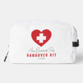 Trousse De Toilette Kit de lendemain de fête de mariage coeur rouge bl (Verso)