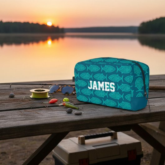 Trousse De Toilette Kit Dopp Pêche Personnalisé