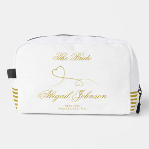 Trousse De Toilette La Mariée - Deux Coeurs Or Élégants
