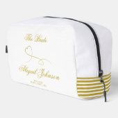 Trousse De Toilette La Mariée - Deux Coeurs Or Élégants (Coin droit)