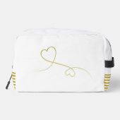 Trousse De Toilette La Mariée - Deux Coeurs Or Élégants (Verso)