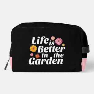 Trousse De Toilette La vie est meilleure dans le jardin - Fleur Zinnia