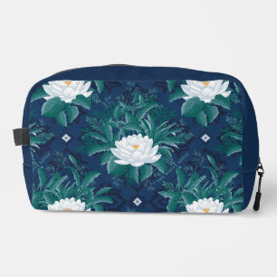Trousse De Toilette Le Motif blanc Lotus Midnight Lotus
