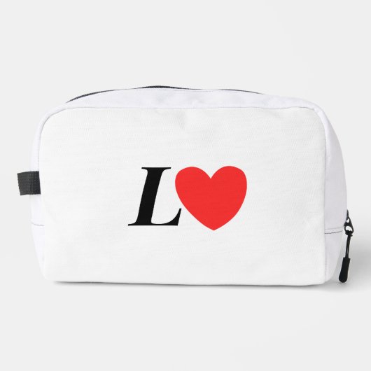 Trousse De Toilette Letter L Heart - Valentine Initial Love Design (Recto)