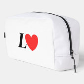 Trousse De Toilette Letter L Heart - Valentine Initial Love Design (Coin droit)