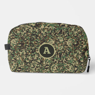 Trousse De Toilette LETTRE PERSONNALISÉE VERTE Camouflage tendance