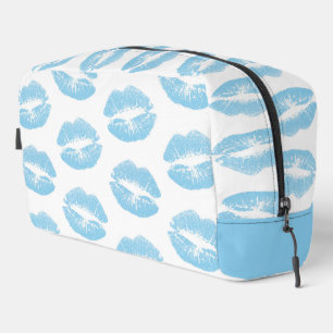 Trousse De Toilette Lèvres Bleues, Motif De Lèvres, Bleu, Baiser