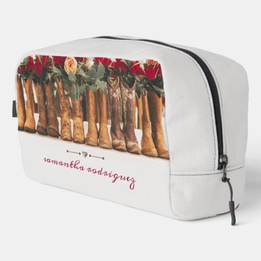 Trousse De Toilette Ligne de bottes avec fleurs (Coin droit)