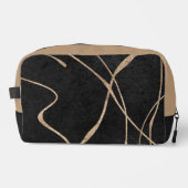 Trousse De Toilette Lignes Abstraites Gold et Black (Recto)
