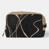 Trousse De Toilette Lignes Abstraites Gold et Black (Verso)