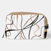 Trousse De Toilette Lignes Abstraites Gold et Black (Verso)