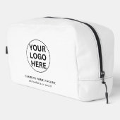 Trousse De Toilette Logo d'entreprise propre et texte l Blanc promotio (Coin droit)