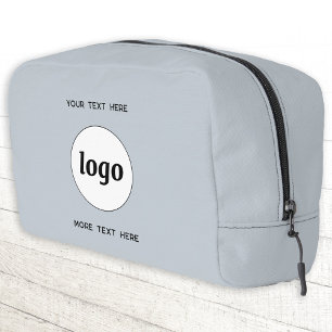 Trousse De Toilette Logo Texte Professionnel Promotion Marque Bleue