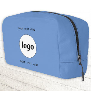 Trousse De Toilette Logo Texte Professionnel Promotion Marque Bleue