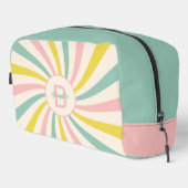 Trousse De Toilette 'Lollypop Vibes', tourbillon pastel rétro Imprimé  (Coin droit)