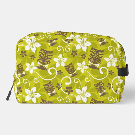 TROUSSE DE TOILETTE LUAU TIKI PATTERN (CHARCOAL) DOPP KIT (Verso)