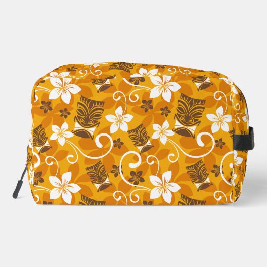 TROUSSE DE TOILETTE LUAU TIKI PATTERN (ORANGE) DOPP KIT (Verso)