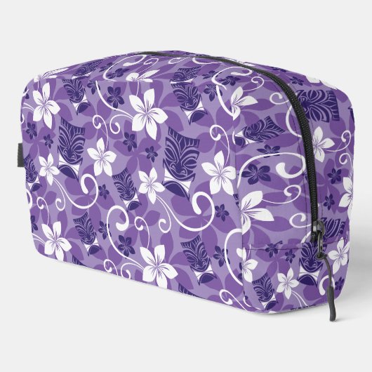 TROUSSE DE TOILETTE LUAU TIKI PATTERN (PURPLE) DOPP KIT (Coin droit)