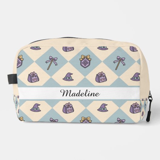 Trousse De Toilette Magic Academy Wizard School Name Travel  Blue (Recto)