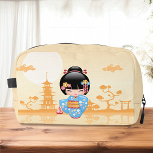 Trousse De Toilette Maiko Kokeshi poupée mignonne japonais Geisha jaun