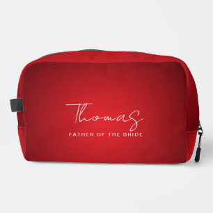 Trousse De Toilette Mariage À Thème Rouge Père De La Mariée Nom Person