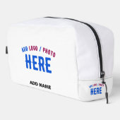 TROUSSE DE TOILETTE MARQUE BLANCHE MODERNE ET PERSONNALISABLE VÉRIFIÉE (Coin droit)