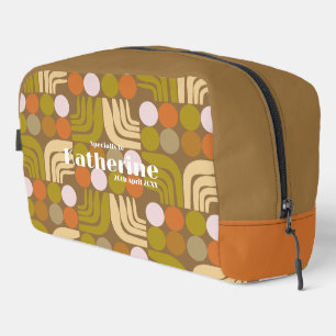 Trousse De Toilette Marron Orange Vert Bohème