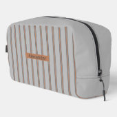 Trousse De Toilette Masculine Gris et rouge chaud (Coin droit)