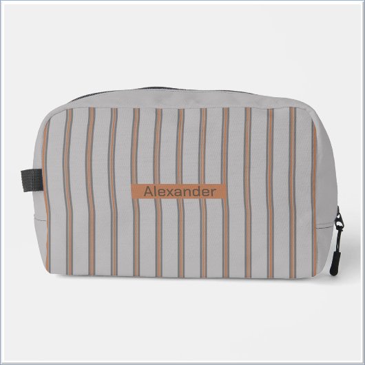 Trousse De Toilette Masculine Gris et rouge chaud