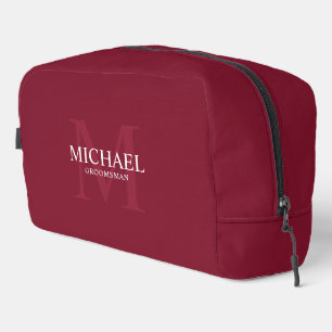 Trousse De Toilette Masculine Monogramme personnalisé et nom Groomsmen