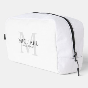 Trousse De Toilette Masculine Monogramme personnalisé et nom Groomsmen