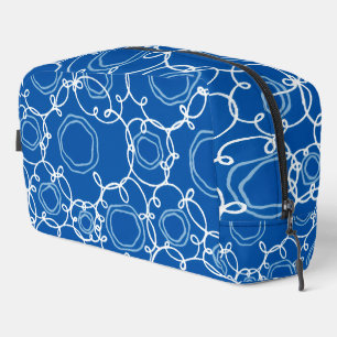 Trousse De Toilette Matrice florale abstraite (bleu royal) Beaux-arts