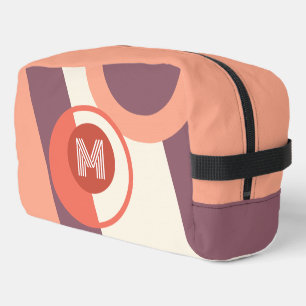 Trousse De Toilette Mauve Taupe Pêcher Corail Orange Rouge Retro Forme