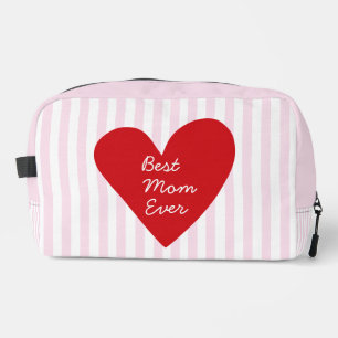 Trousse De Toilette Meilleure maman jamais rétro Rouge & rose Fête des