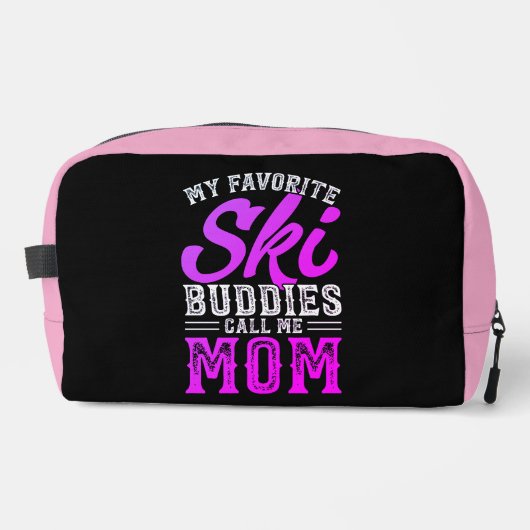 Trousse De Toilette Mes Amoureux De Ski Favoris Appelez-Moi Maman (Recto)
