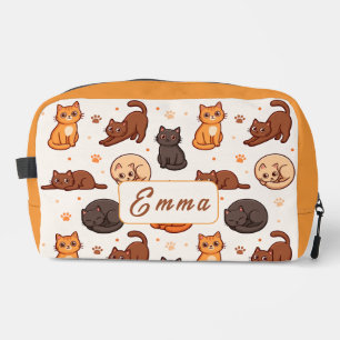Trousse De Toilette Mignons Chats Motif Monogramme Nom Enfants