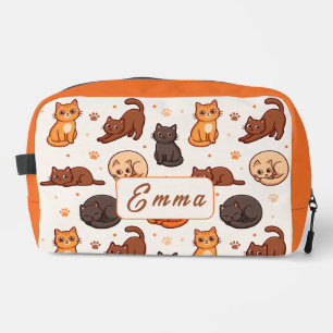 Trousse De Toilette Mignons Motif Chats Monogramme Nom Enfants