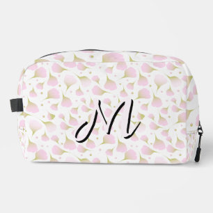 Trousse De Toilette Minimaliste Rose Pâle Blush Initiale