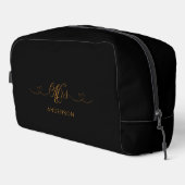 Trousse De Toilette Mme Newlysée en or noir (Coin droit)