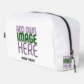 TROUSSE DE TOILETTE MODÈLE DE TEXTE D'IMAGE BLANCHE SIMPLE MODERNE (Coin droit)