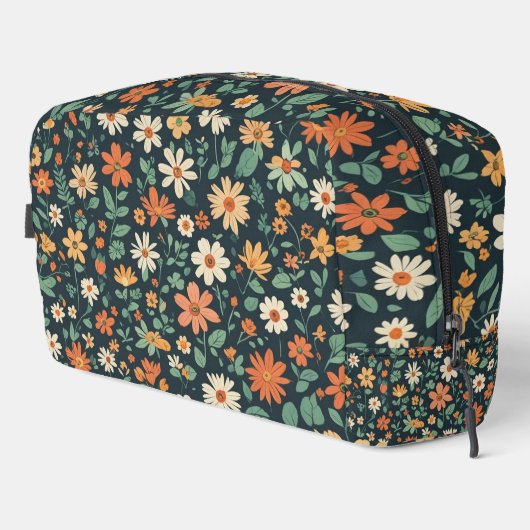 Trousse De Toilette Modèle floral simple (Coin droit)