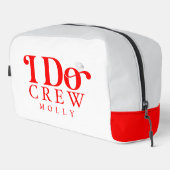 Trousse De Toilette Modern I Do Crew Bold Red Bridesmaid (Coin droit)
