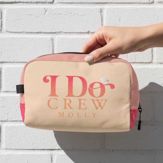 Trousse De Toilette Modern I Do Crew Sunset Gradient Bridesmaid