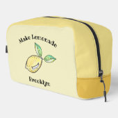 Trousse De Toilette Moderne Citron Cute Ajouter le nom Ado Été Jaune (Coin droit)