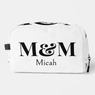 Trousse De Toilette Moderne Élégant Monogramme Minimaliste Luxueux