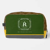 Trousse De Toilette Moderne et élégant Monogramme vert (Recto)