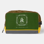 Trousse De Toilette Moderne et élégant Monogramme vert (Verso)