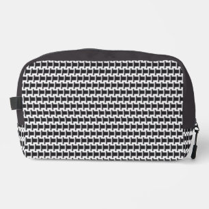 Trousse de toilette moderne imprimée noir et blanc