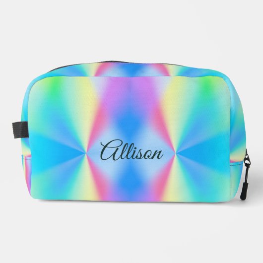 Trousse De Toilette Moderne irisé pastel couleur arc-en-ciel (Recto)